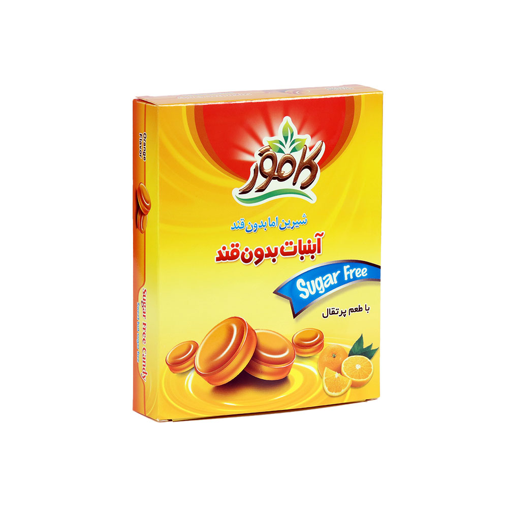 کامورآبنبات پرتقالي بدون قند