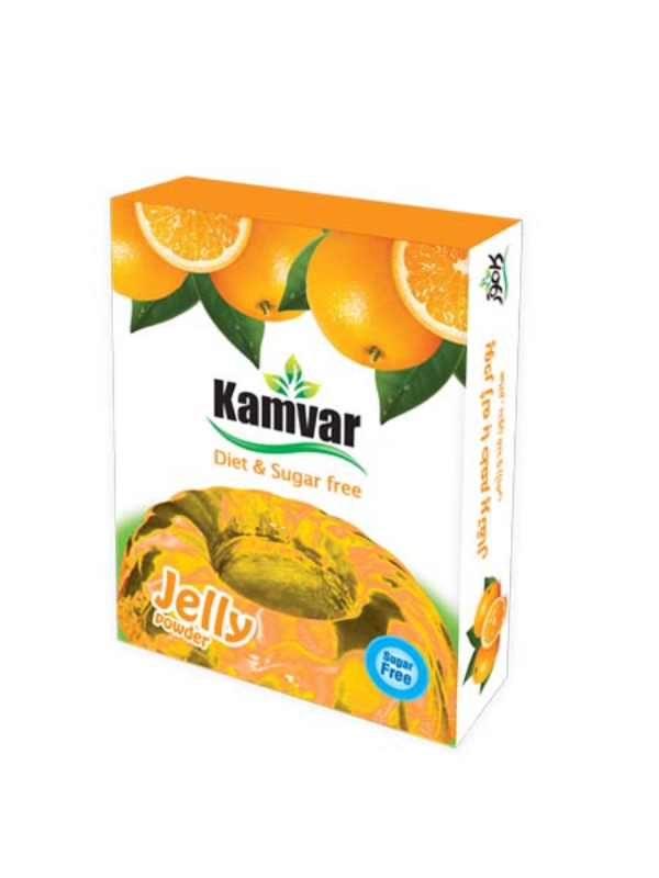 کامور پودرژله رژِيميوبدون قند پرتقالي