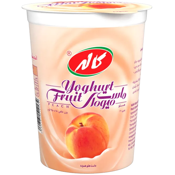 کاله ماست  ميوه اي هلو125گرم
