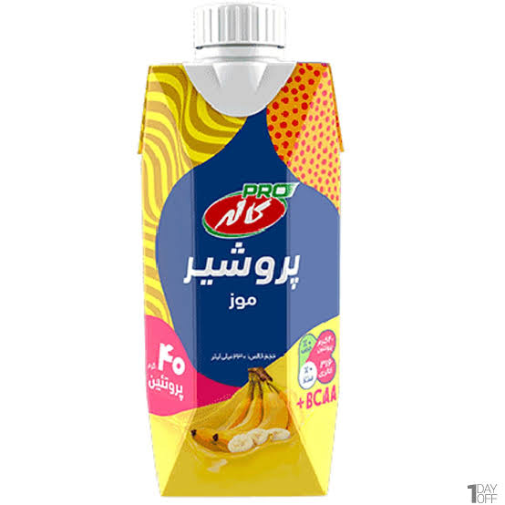 کاله شير پروتئينه موزي 330سي سي پاکتي