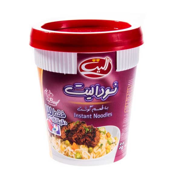 نوداليت لیوانی با طعم گوشت