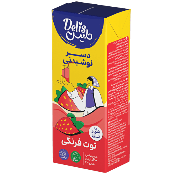 دليس دسر نوشيدني توت فرنگي 200ميلي