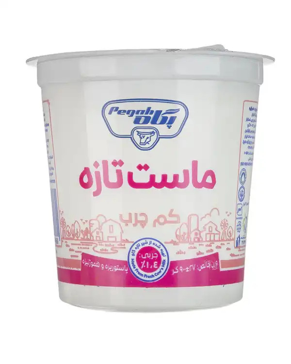 پگاه ماست کم چرب غني شده1/4%900گرم