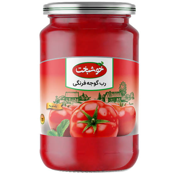 خوشبخت رب گوجه 700گرم شيشه اي